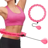 24 parts auto spinning smart sport hoop adjustable fitness circle thin waist plastic bodybuilding exercise intelligent hula ring