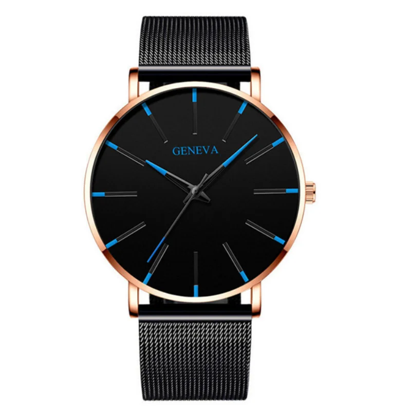 New Fashion Couple Men Simple Business Mesh Band Quartz Fashion Watches Personalized British Casual Alloy New Wave Watches
