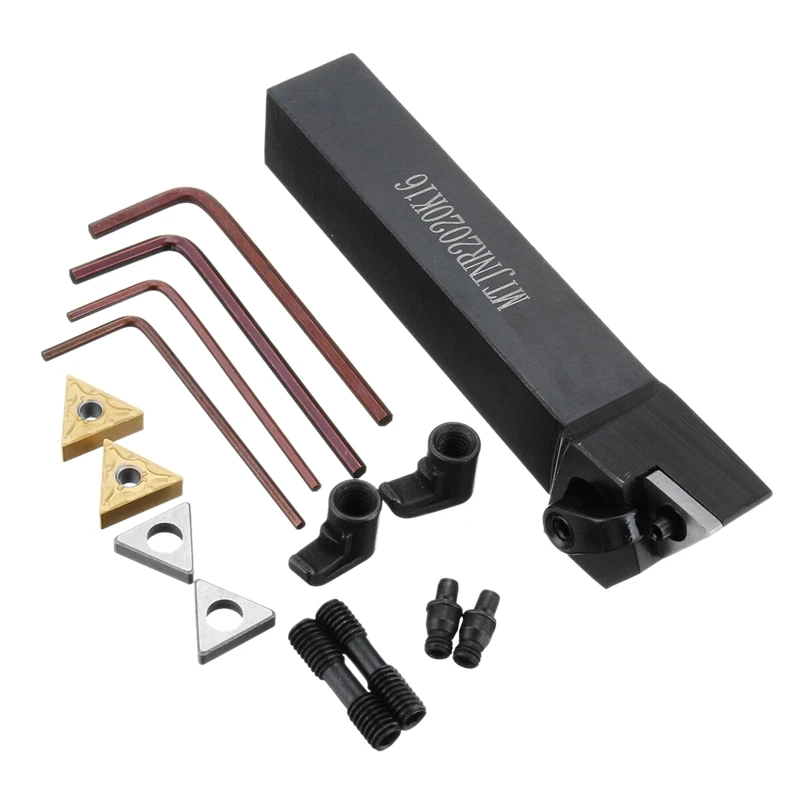 

HOT MTJNR2020K16+TNMG1604 Insert--2Pcs+ST1603 CMT513+HL1804+L2.2 Turning Tool Holder