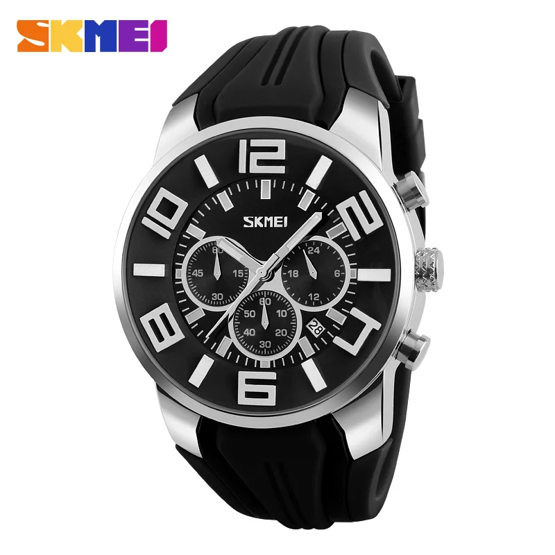 

Часы наручные SKMEI Мужские кварцевые, спортивные модные деловые водонепроницаемые в стиле милитари, с датой, 9128