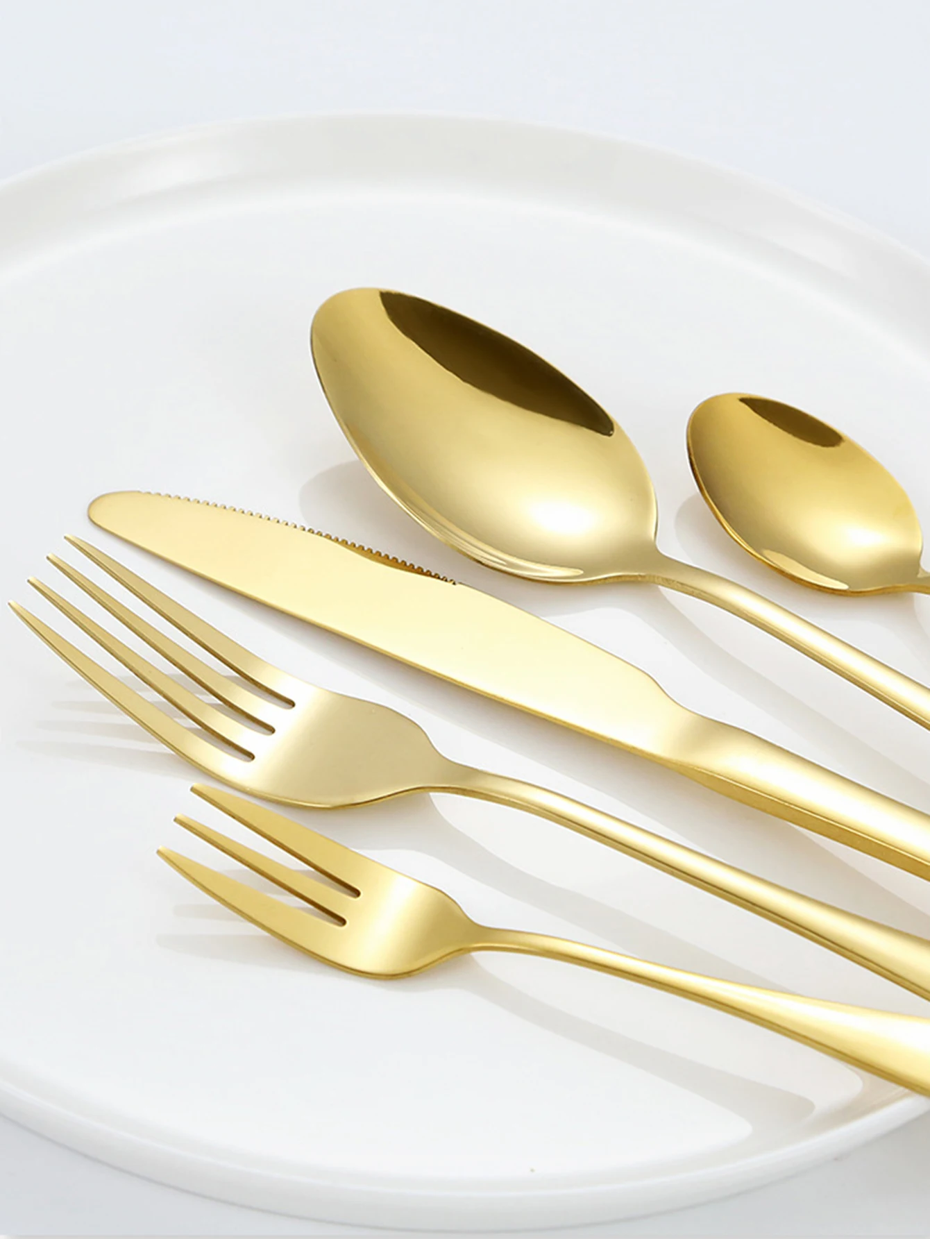 Красочный Набор Столовой Посуды Из Нержавеющей Стали 30 Шт. Экологически Чистый