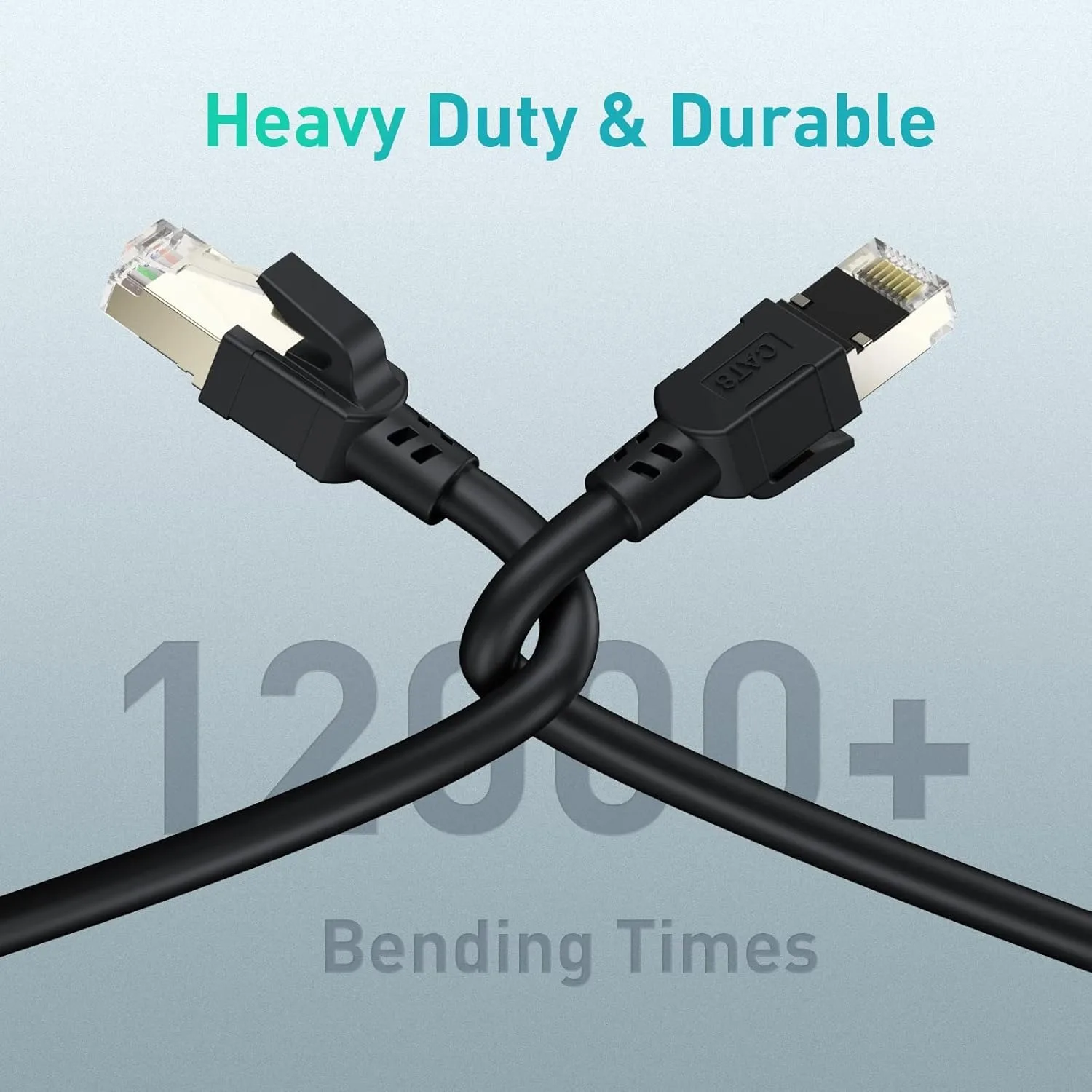 3 м/10 футов сверхмощный экранированный Ethernet-кабель Cat8 40 Гбит/с/2000 МГц