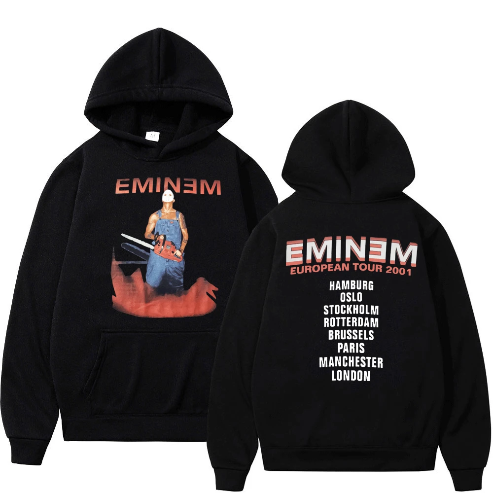 

Eminem European Tour 90s Hip Hop Rap Promo Hoodie Men 2022 Hot New Print Sweatshirts Unisex Streetwear Hoodies Pullover Tops