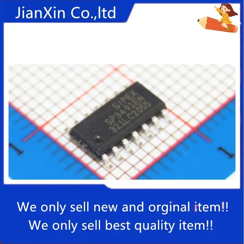 

10pcs 100% orginal new SP3491EN SP3491CN 3.3V Low Power Transceiver SMD SOP14