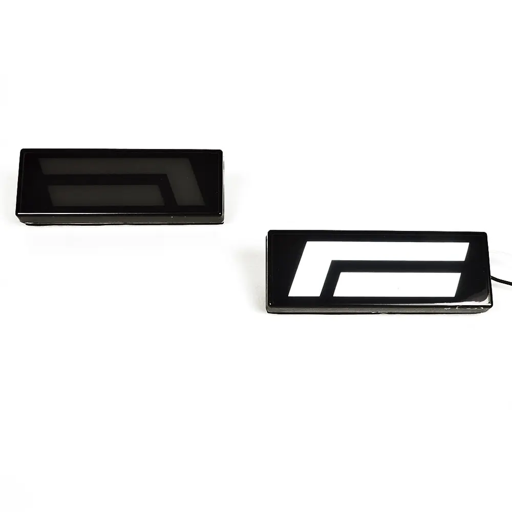 Поворотники светодиодные (LED) L-образные (2 полосы) черные с белым светом для Лада