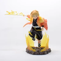 19 5cm demon slayer anime figure zero thunder breath agatsuma zenitsu pvc action figure collection model toys gifts