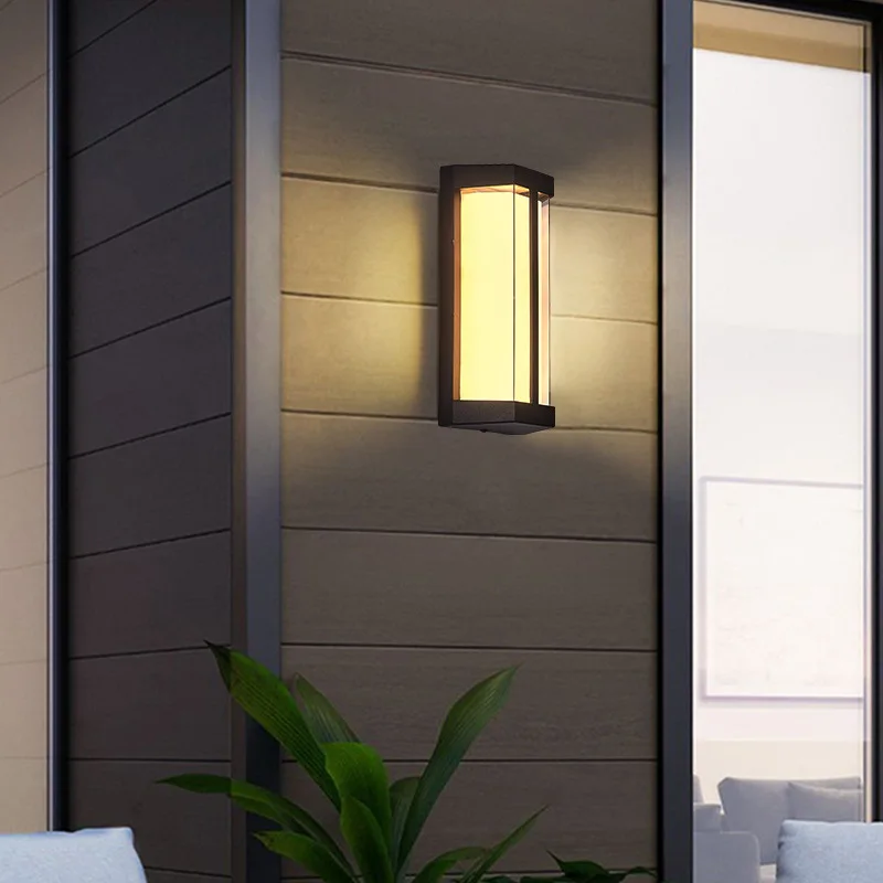 

Wall Sconce Lamp 18w Wall Light Aluminum Tempered Glass Modern COB Led IP65 Balcony Exterior Garden Decoration lampe jardin