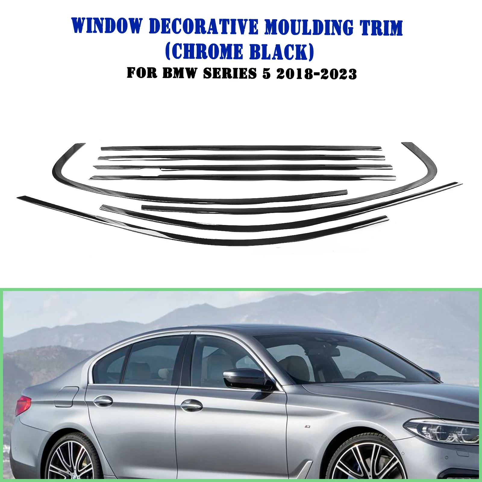 

Для BMW 5 серии G30 2018-2023 короткая ось внешнего окна декоративная полоса отделка уплотнительная декоративная крышка