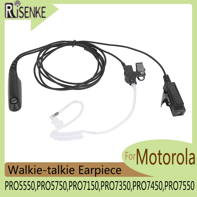RISENKE Earpiece for Motorola MT850LS,MT8250LS,MT9250,PRO5450,PRO5460,PRO5750,PRO7150,PRO7350,PRO7450,PRO7550 Radio Headset