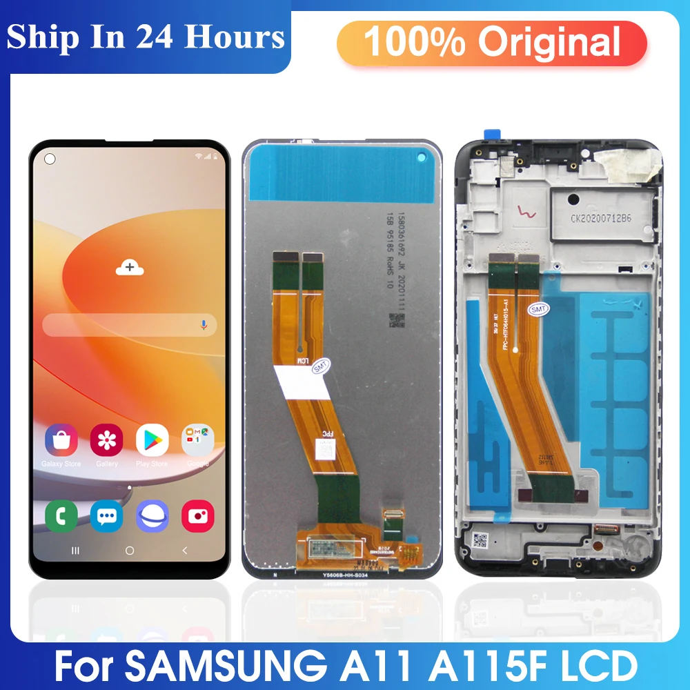 100% протестированный OLED для Samsung Galaxy A11 ЖК-дисплей для SamsungA11 A115F ЖК-дисплей с рамкой сенсорный экран дигитайзер Запасные части