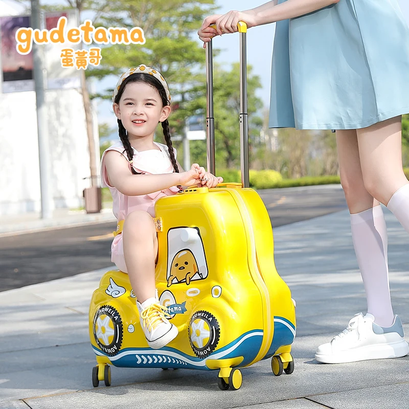 AO WEI LA Travel Suitcases PC Kids' Luggage Suitcase with Wheels Ride-On  Rolling Trolley Case Fits to Kid 2-12 Years Old 20 24