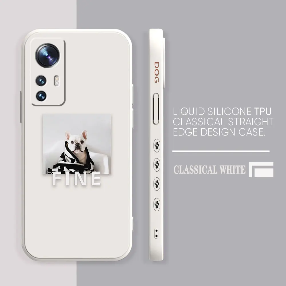 Phone Case For Xiaomi 13 12 12T 12S 11 11T 10 10S 9 8 Pro Ultra Lite Colour Simple Case Cover Funda Cqoue Shell FIND Lovely Dog