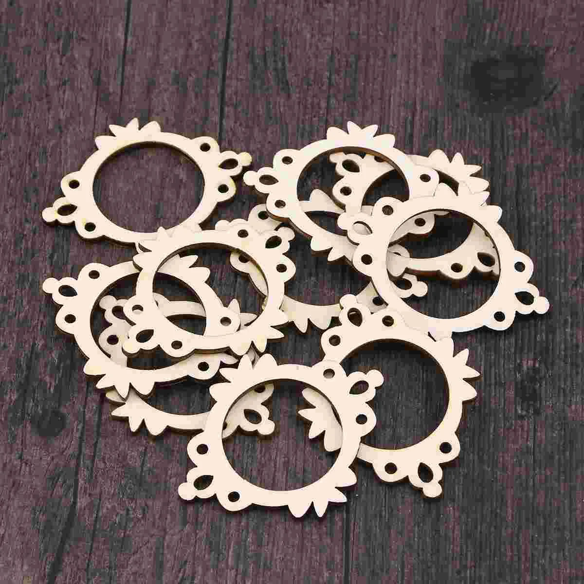 

Wood Wooden Unfinished Pieces Photo Frames Decoration Mini Frame Craftcutouts Wedding Cutout Blank Discs Diy Vintage Lace Crafts