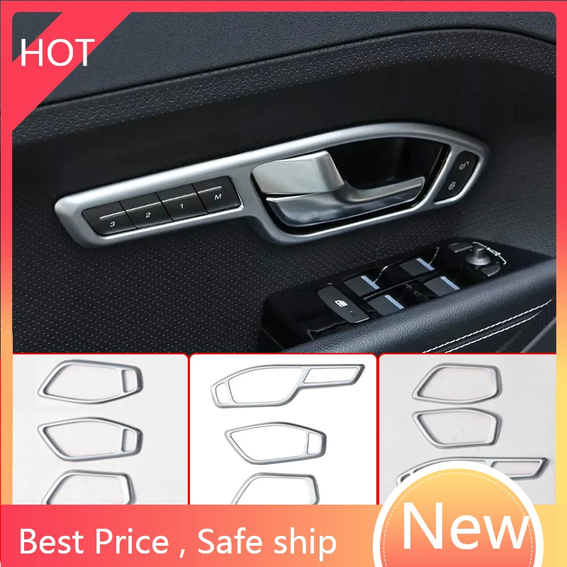 

ABS Серебряная декоративная рамка для внутренней дверной ручки автомобиля, для Land Rover Range Rover Evoque 2012-2018, модифицированные аксессуары