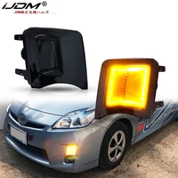2pcs front bumper amber yellow turn signals lights assembly for 2010 2011 toyota prius xenon white led as daytime running lights