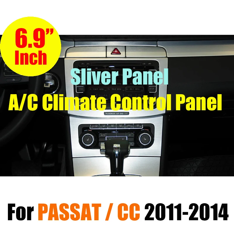 

Для VW Golf 6 7 Tiguan Passat B7 B8 CC вариант кондиционера цифровой сенсорный экран панель обогревателя кондиционера 6,9 дюйма кондиционер