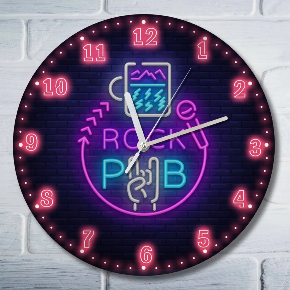 Настенные часы на кухню интерьерные декоративные УФ печать еда (пиво бар вино