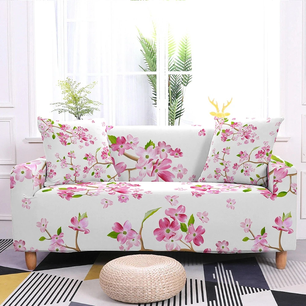 1/2/3/4 Seater Flower Flora Print Elastic Sofa Cover Universal Stretch Slipcovers for Living Room Couch Decor |