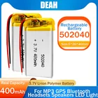 502040 3,7 V 400mAh 052040 литиевая полимерная аккумуляторная батарея для DVD GPS электрическая фотокамера Li Po запасные элементы