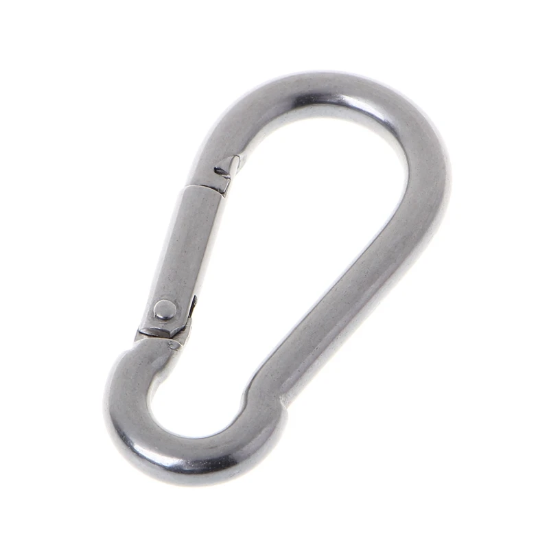 

M5TC 304 Stainless Steel Spring Carabiner Snap Hook Keychain Quick Link Lock Buckle