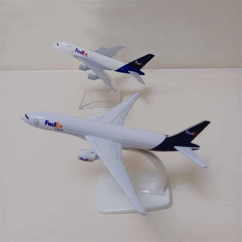 

16cm Alloy Metal Air FEDEX EXPRESS Airlines Boeing 777 B777 Airbus A380 Airplane Model Plane Model 1:400 Scale Diecast Aircraft