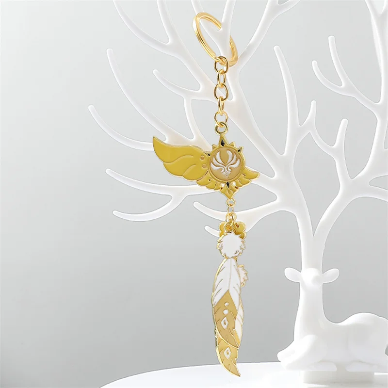 Аниме Genshin Impact Anemo Barbatos Venti металлический брелок кулон ветровой элемент