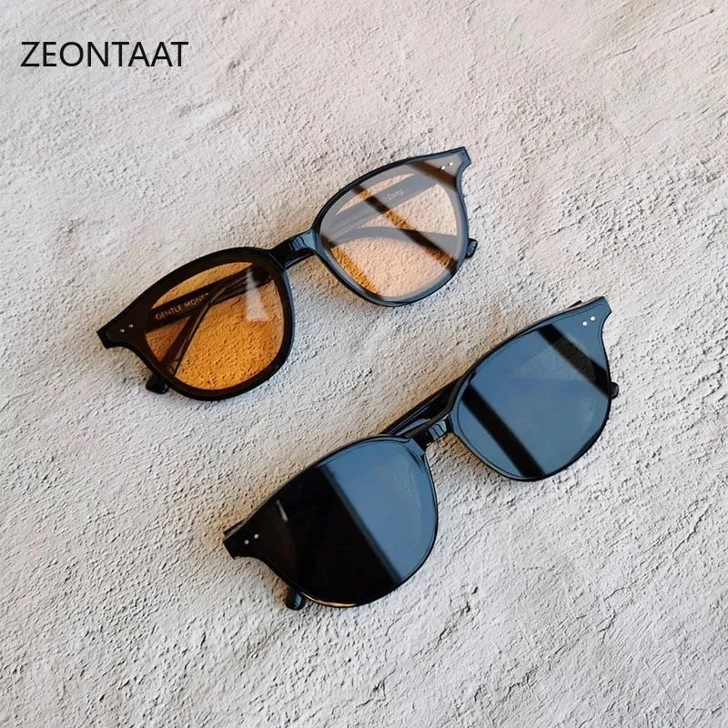 

Новинка 2022, модные круглые солнцезащитные очки «кошачий глаз», женские брендовые дизайнерские Винтажные Солнцезащитные очки, мужские солнцезащитные очки в Корейском стиле, черные и желтые очки
