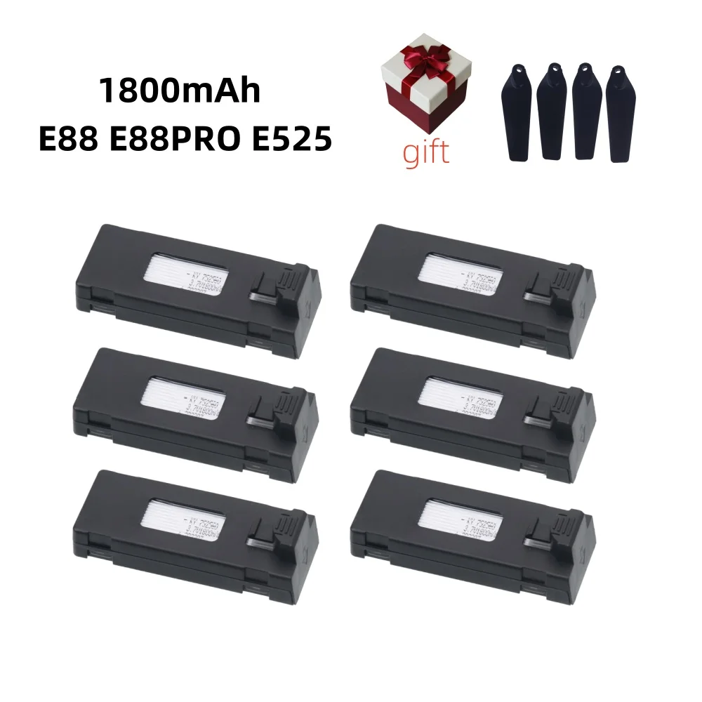 Аккумулятор 3 7 в 1800 мАч для радиоуправляемого дрона аксессуары E88 E88PRO E525 PRO E99 E99PRO P1