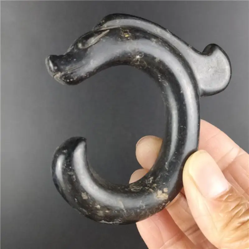 

Tibet Hongshan Culture Antique Natural Meteorite Jade Pig Dragon Carving Mascot Collection Jewelry Decoration Gift Figurines