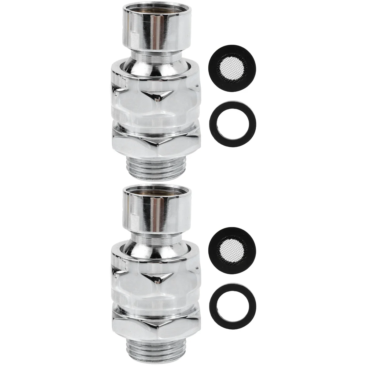 

2 pcs Shower Swing Head Rotary Sprinkler Head Connector Shower Accessory Silver