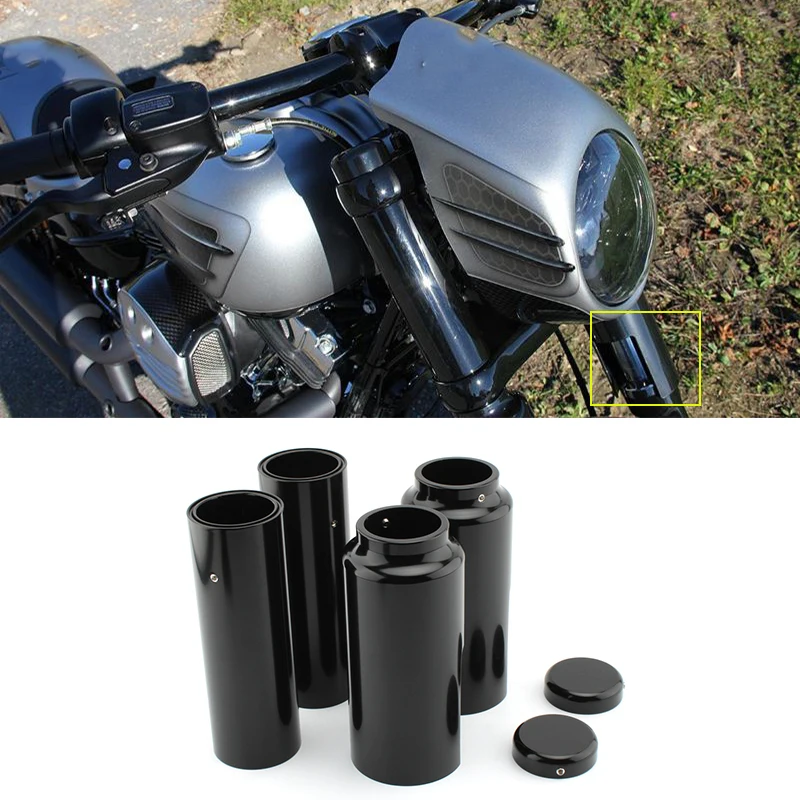 Комплект крышек верхней и нижней вилки для Harley Davidson Dyna 2006-2017 крышка передней