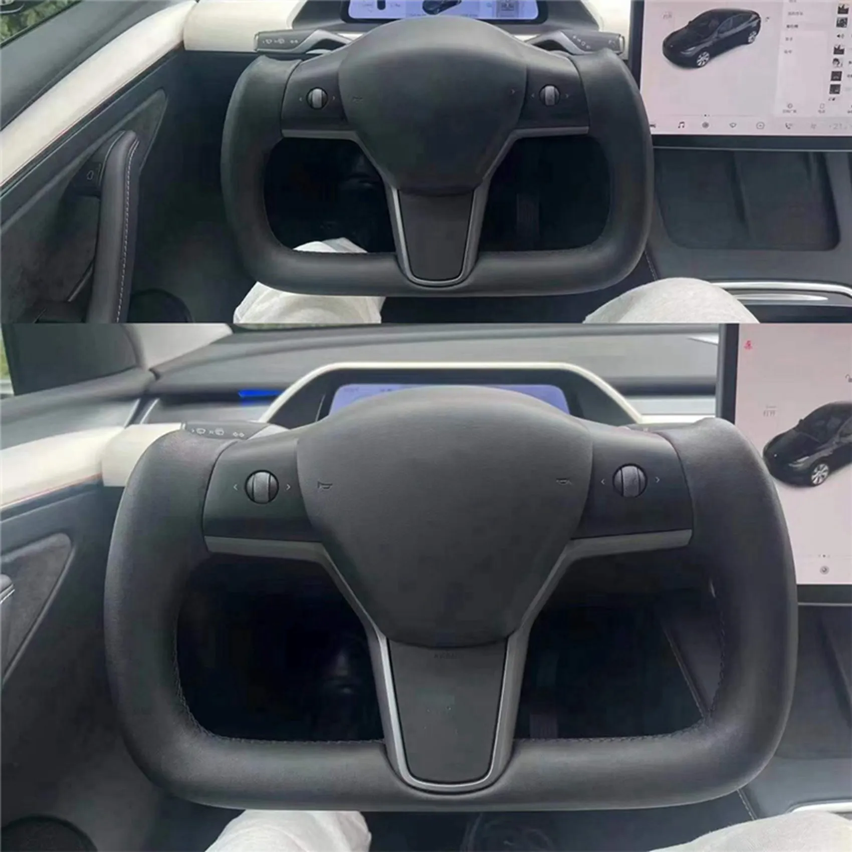 Гоночное рулевое колесо Yoke Racing для индивидуального стайлинга Tesla Model 3 модель Y