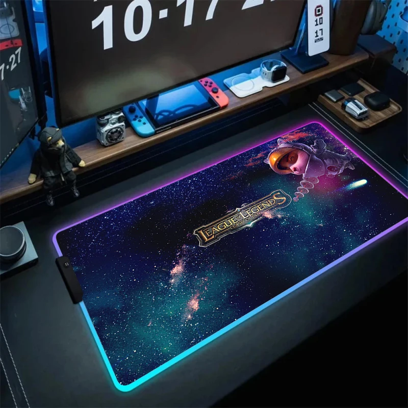 Игровой коврик для мыши L-league of legend RGB большой игровой классный Настольный