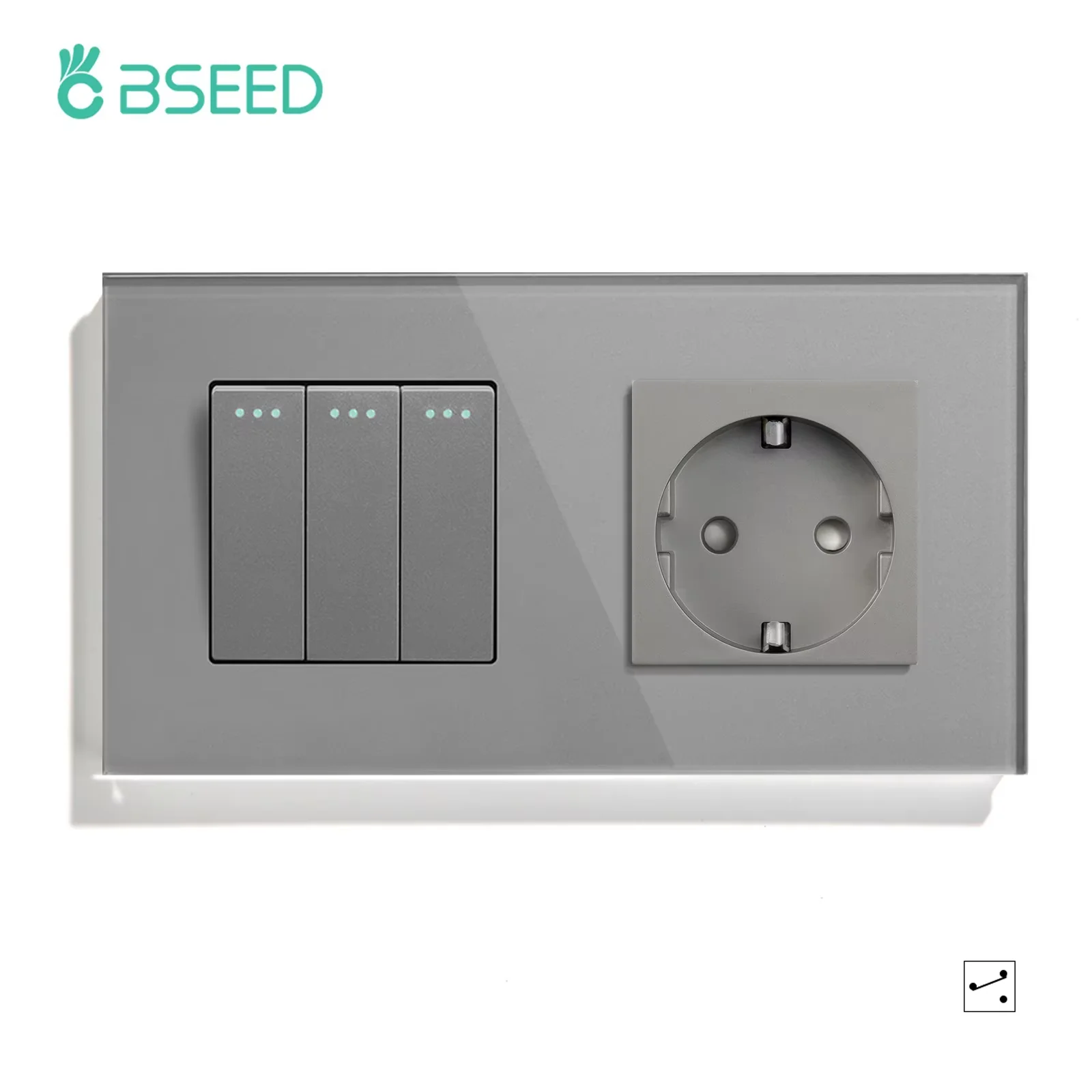 

Механические настенные переключатели BSEED 1/2/3 клавиш с USB