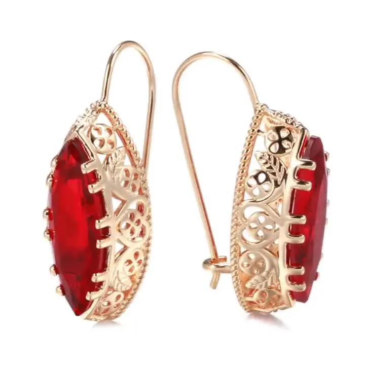 Модные серьги и ожерелье в форме сердца с узором лошадиного глаза европейском