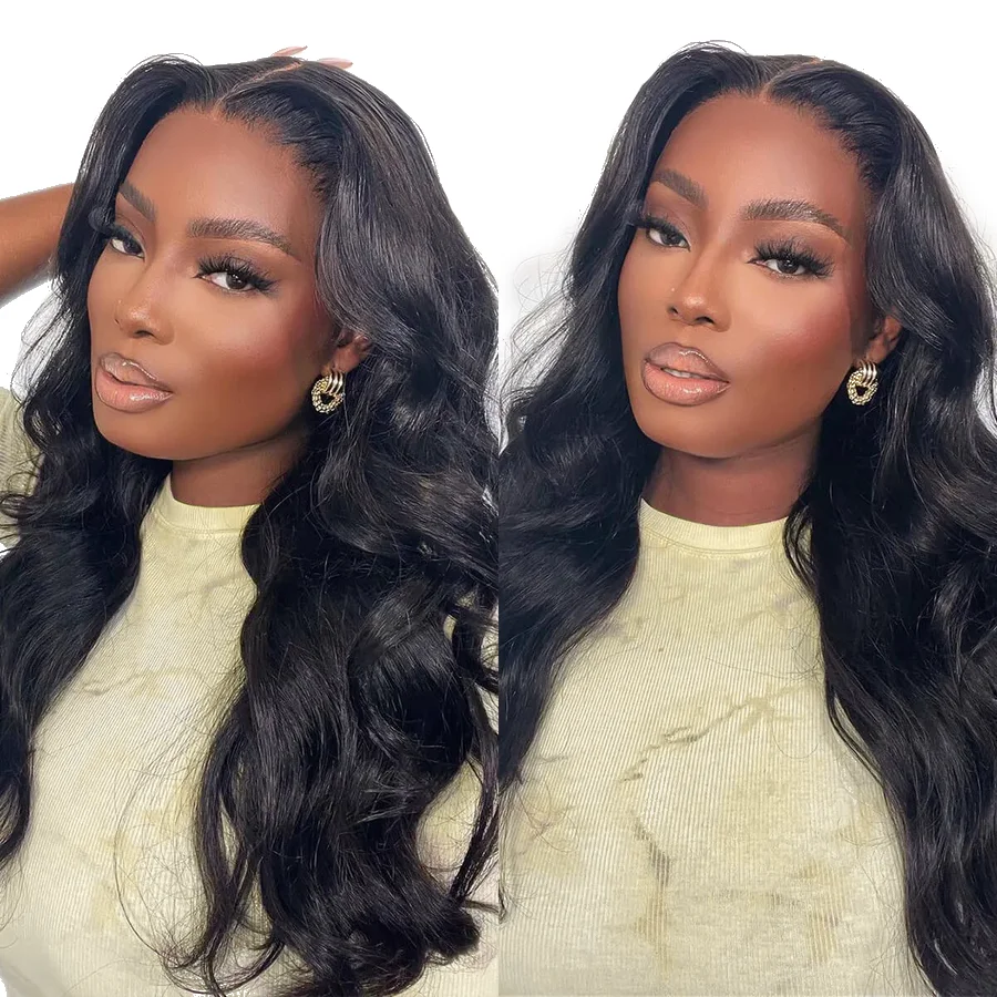 Бесклеевой парик Объемная волна Предварительно вырезанные 6×4 Парики из