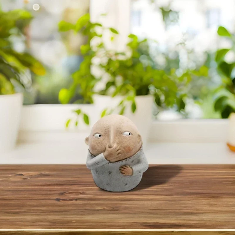 Креативная скульптура мальчика с носом примитивная фигурка ручная роспись