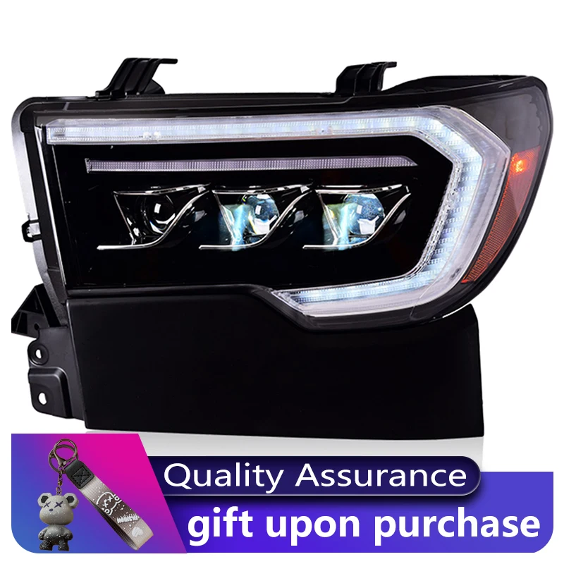Пара передних фар для Toyota 2007-2013Tundra Sequoia фронтальный проектор линзы DRL передняя
