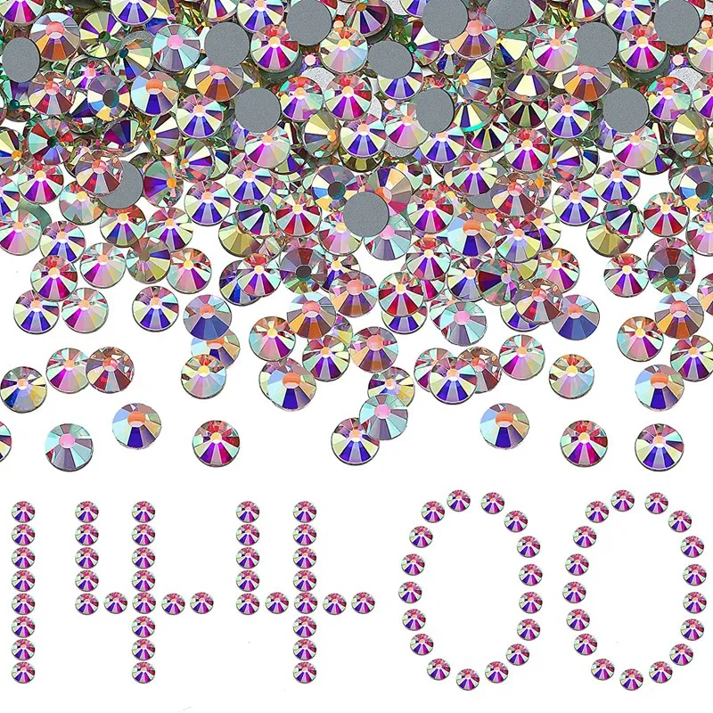 

14400 Pcs Crystal Heat Repair Rhinestones Large Glass Flat Back Rhinestone Heat Repair Crystal Rhinestones