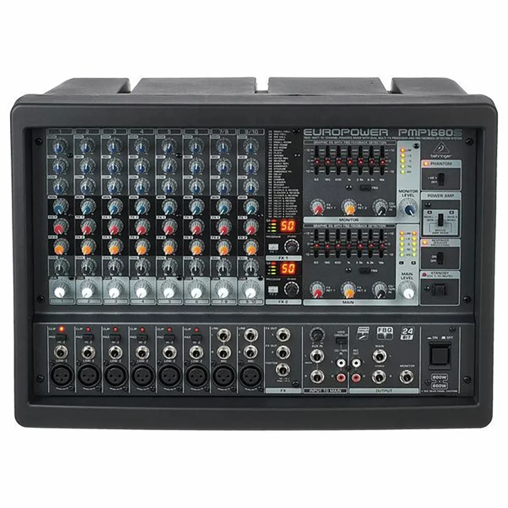 Силовой микшер Behringer PMP 1680S с двойным процессором Multi-FX и системой обнаружения