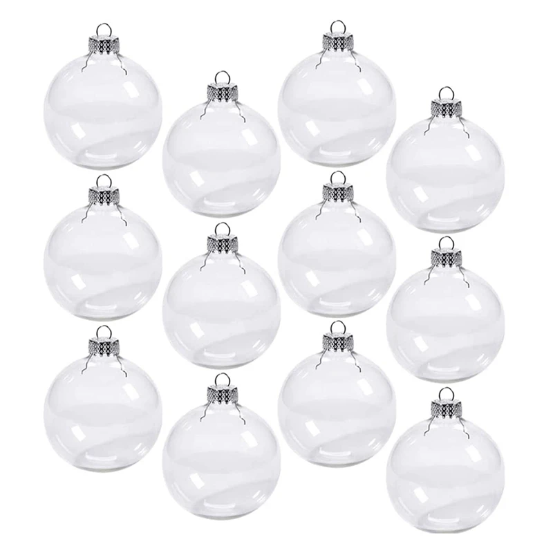 

Hanging Clear Glass Ball Ornaments Fillable Ornament Balls Christmas Tree Baubles