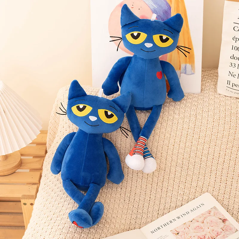 

40cm Anime Pete Cat Plush Toy Cartoon Stuffed Animals Kitty Plushies Doll Kawaii Soft Kids Toys for Boys Girls Birthday Gifts