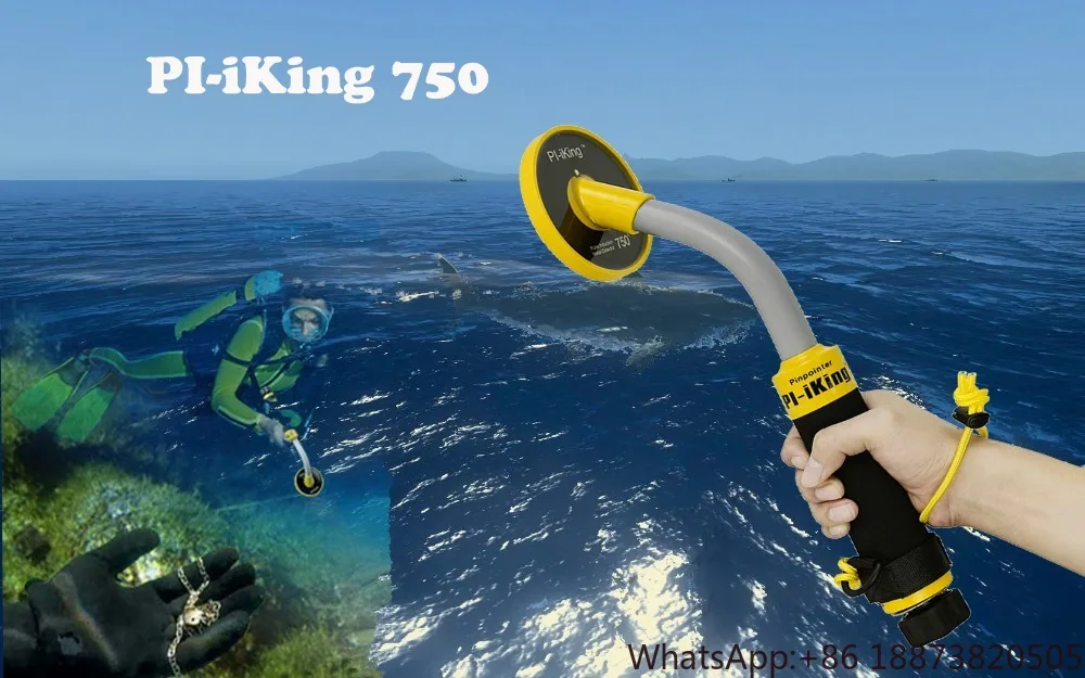 Водонепроницаемый импульсный индукционный детектор золота PI-iking750 подводный