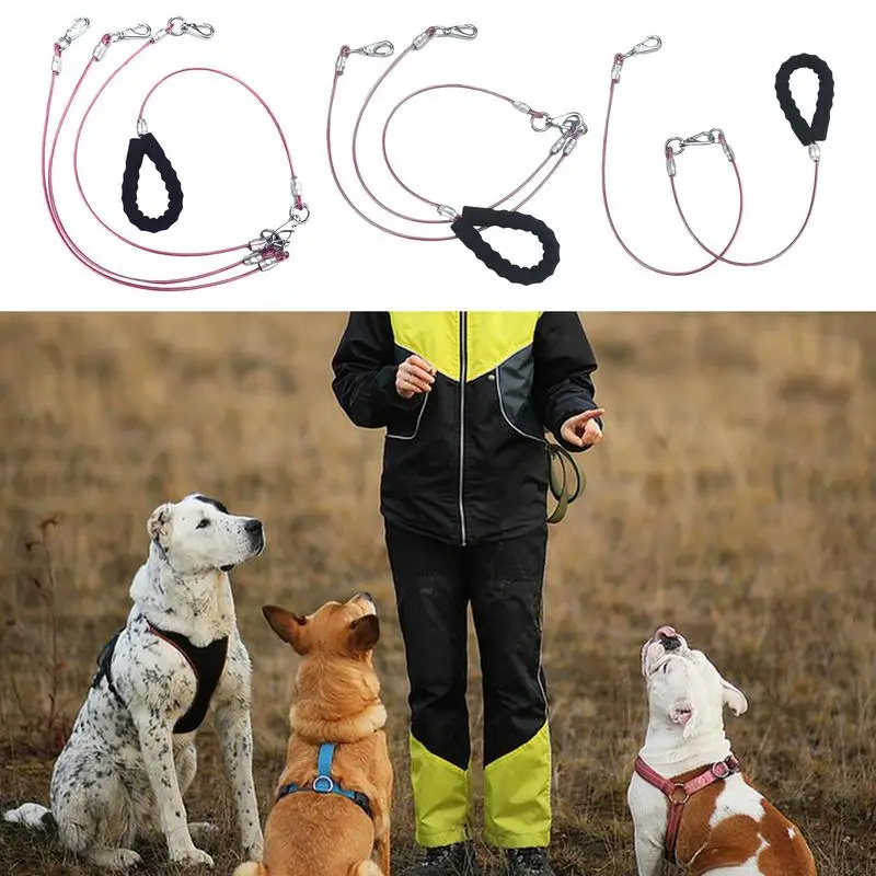 

Dog Leash With Lobster Claw Clasp Pet Running Leash With Anti-Slip Handle 4.8ft Long Leash With Carabiner Clip Tangles Free