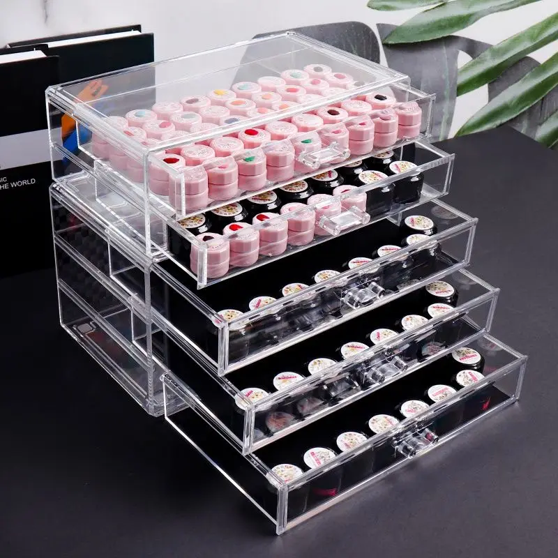 

Acrylic Organizer 4/5 Layers Combinable Makeup Jewelry Drawer Multifunctional Travel Cosmetic Storage Box Dresser Bathroom