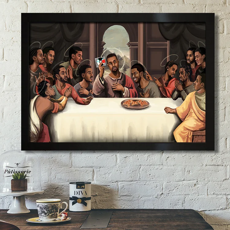 Постер Kanye West со звездами альбомы звездочками в стиле рэп хип-хоп европейском и