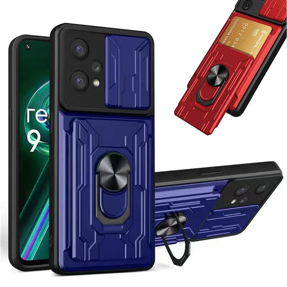 

Phone Case For POCO X4 GT POCO F4 GT Case Card Armor Stand Holder Lens Protection Cover For POCO X4 GT PokoX4 GT Coque Funda