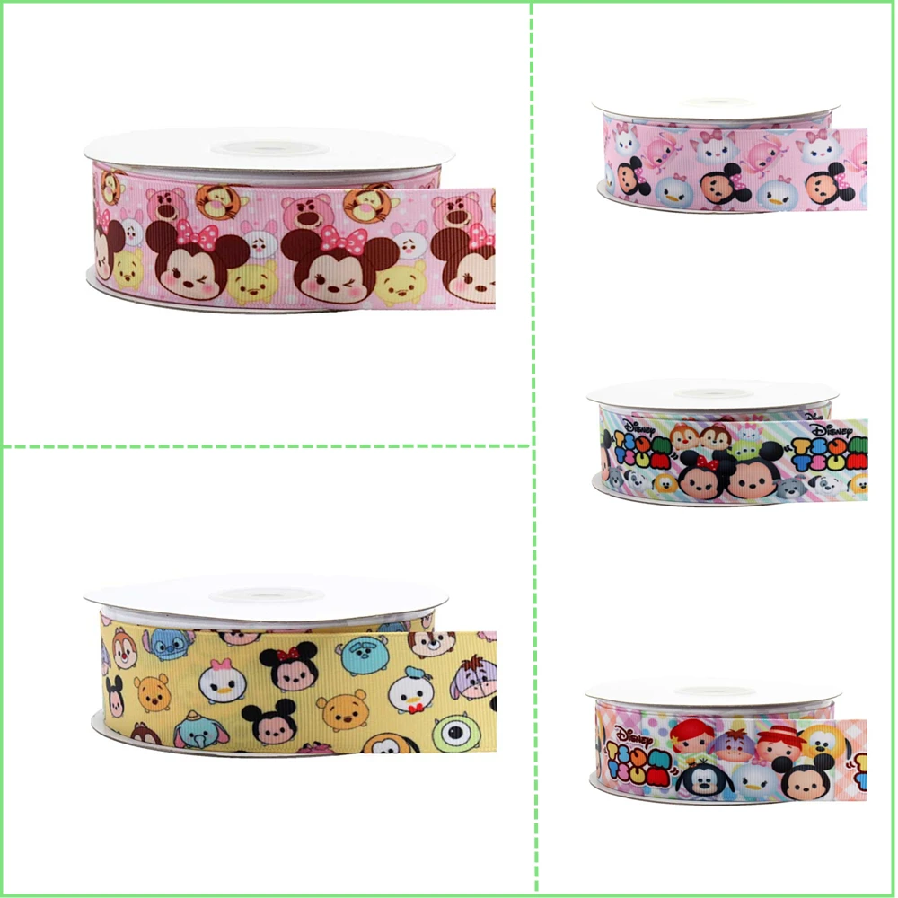 

Disney Tsum Character Printed 50MM 75MM 3 Inch Cartoon Grosgrain Ribbon