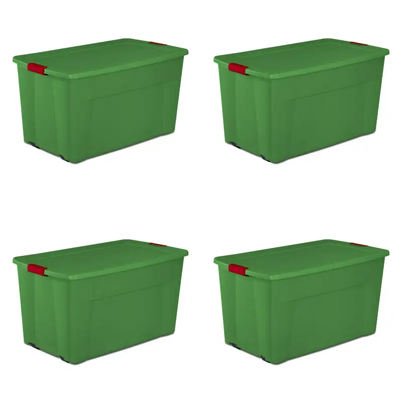 

45 Gallon Wheeled Latch Tote Christmas Set of 4