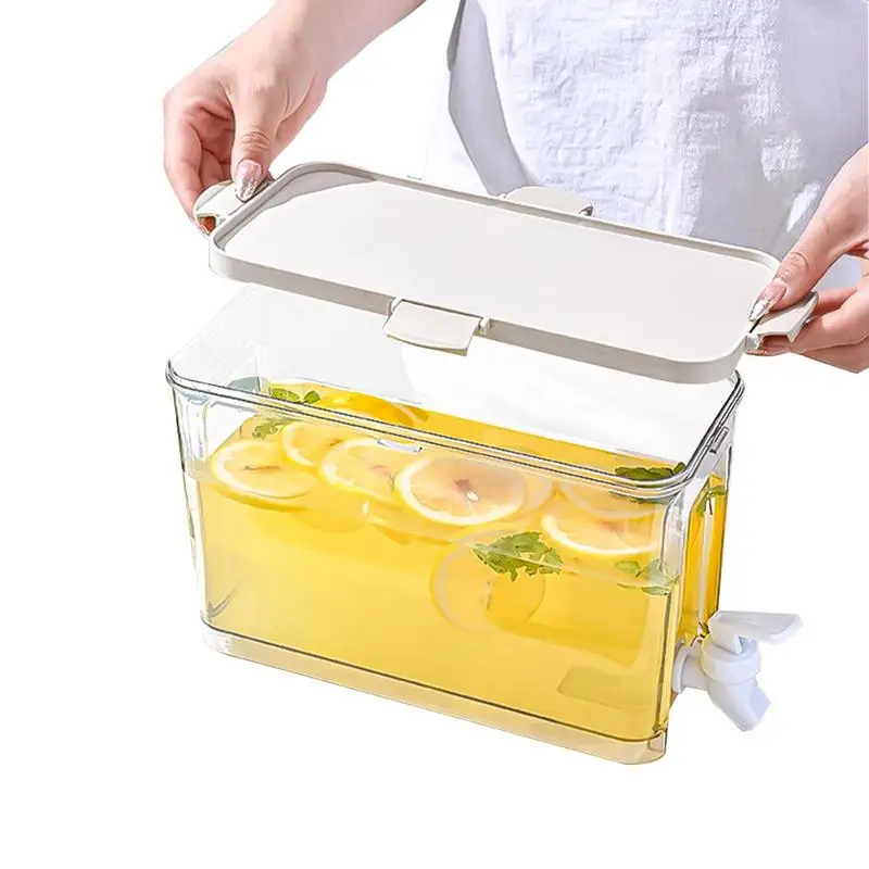 

Drink Dispenser Cold Water Kettle With Faucet Refrigerator Bucket Lemonade Bottle Beverage Water Dispenser Drinkware For Summer